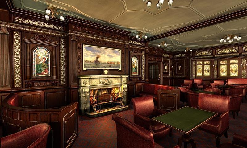 fireplaces800 smoking room on the titanic