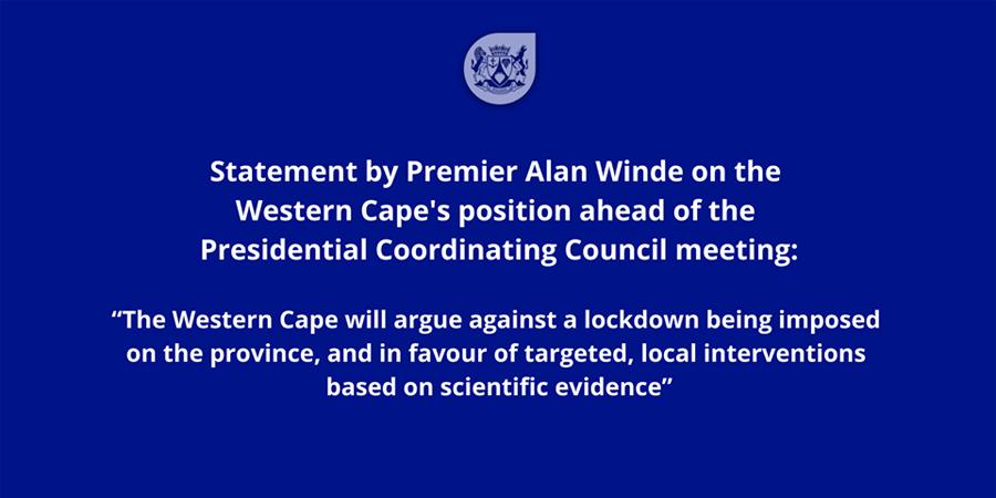 Alan Winde statement