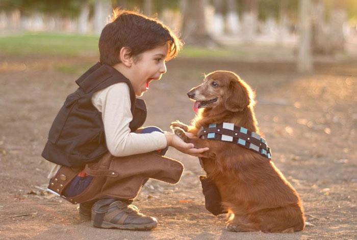 kid with dog 700