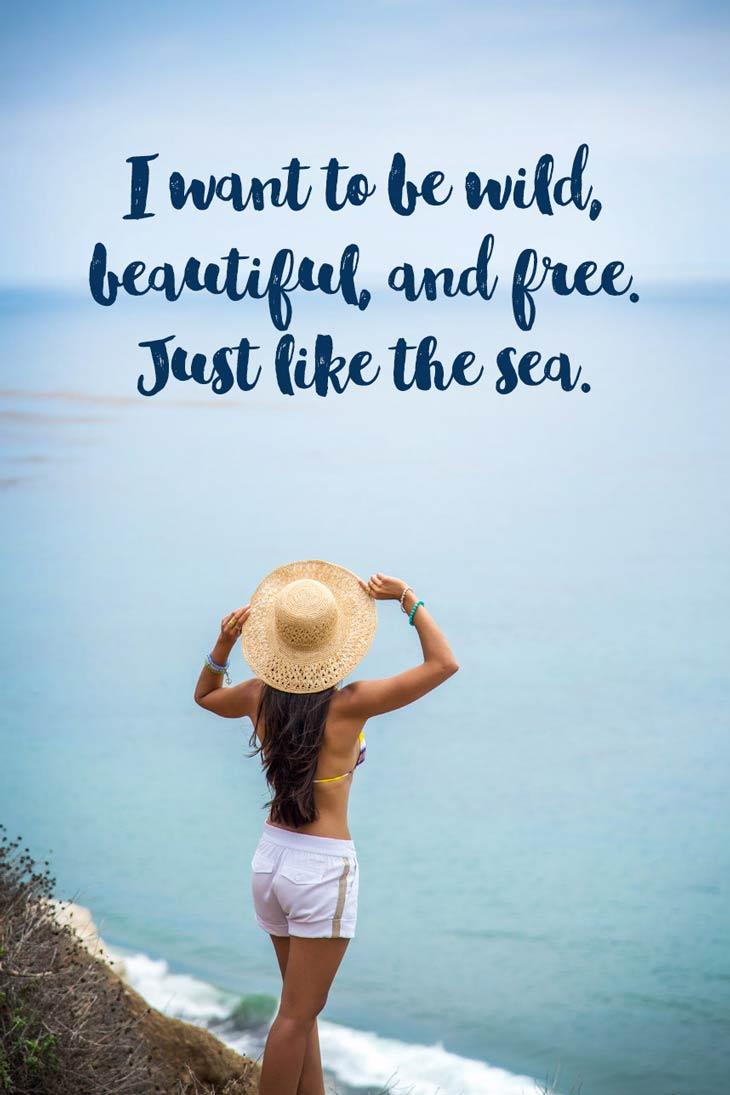 A collection of Inspirational Quotes About the Sea and the Beach