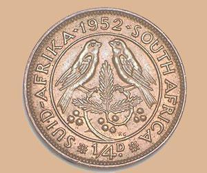 Two sparrows on the Humblest Coin in South Africa