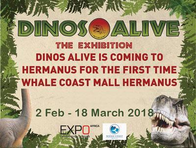 Dinos Alive Exhibition Live in Hermanus from 2 Feb till18 March 2018